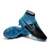 2015 Chaussure de Football Nike Magista Obra FG Cuir Bleu Noir