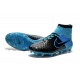 2015 Chaussure de Football Nike Magista Obra FG Cuir Bleu Noir