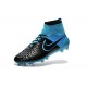 2015 Chaussure de Football Nike Magista Obra FG Cuir Bleu Noir