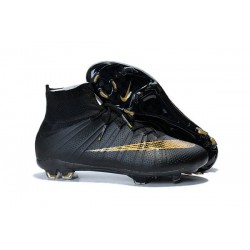 2015 Chaussures Nike Mercurial Superfly FG Noir Or
