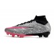 Nike Air Zoom Mercurial Superfly 9 Elite XXV FG Argent Métallique Hyper Rose Noir