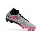 Nike Air Zoom Mercurial Superfly 9 Elite XXV FG Argent Métallique Hyper Rose Noir