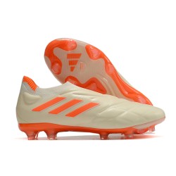 adidas Copa Pure+ FG Crampon Blanc Cassé Orange Solaire Equipe