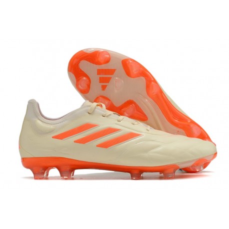 Chaussure adidas Copa Pure.1 FG Blanc Cassé Orange Solaire Equipe