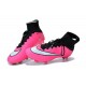 Nouveau Chaussures de Football Nike Mercurial Superfly 4 FG Rose Blanc Noir