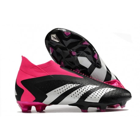 Crampons adidas Predator Accuracy + FG Noir Blanc Rose Equipe Choc