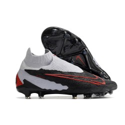 Chaussure de foot Nike Phantom GX Elite DF FG Noir Gris