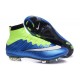 Nouveau Chaussures de Football Nike Mercurial Superfly 4 FG Blue Volt Blanc Noir