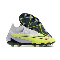 Chaussure de foot Nike Phantom GX Elite DF FG Volt Très Pâle Gridiron Raisin Très Pâle