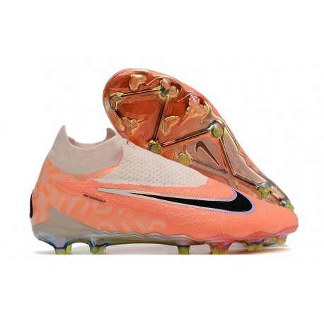 Chaussure de foot Nike Phantom GX Elite DF FG Goyave Givré Noir Orange Total