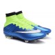 Nouveau Chaussures de Football Nike Mercurial Superfly 4 FG Blue Volt Blanc Noir