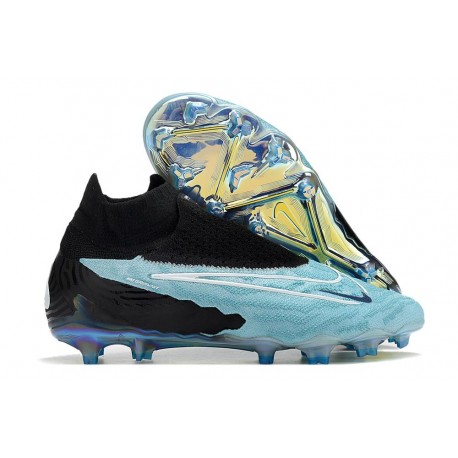 Chaussure de foot Nike Phantom GX Elite DF FG Bleu Noir