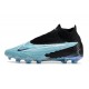 Chaussure de foot Nike Phantom GX Elite DF FG Bleu Noir