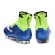 Nouveau Chaussures de Football Nike Mercurial Superfly 4 FG Blue Volt Blanc Noir