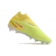 Chaussure de foot Nike Phantom GX Elite DF FG Vert Jaune Noir