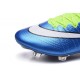 Nouveau Chaussures de Football Nike Mercurial Superfly 4 FG Blue Volt Blanc Noir