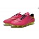Chaussures de Football Nike Hypervenom Phantom FG Hommes Rose Blanc Noir