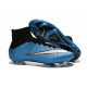 2015 Chaussures Nike Mercurial Superfly FG Blanc Bleu Noir