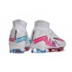 Nike Zoom Mercurial Superfly IX Elite FG Blanc Rose Bleu