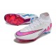 Nike Zoom Mercurial Superfly IX Elite FG Blanc Rose Bleu