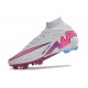 Nike Zoom Mercurial Superfly IX Elite FG Blanc Rose Bleu