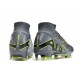 Nike Zoom Mercurial Superfly IX Elite FG Gris Noir Vert