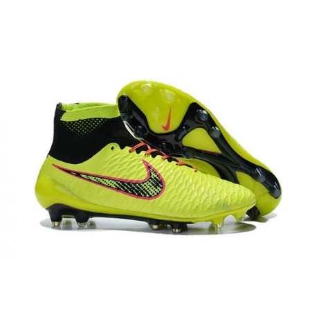 2015 Chaussure de Football Nike Magista Obra FG Volt Orange Rose Noir