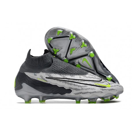 Chaussure de foot Nike Phantom GX Elite DF FG Gris Noir