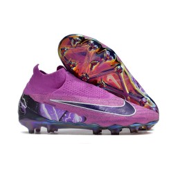 Chaussure de foot Nike Phantom GX Elite DF FG Violet Noir