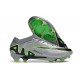 Chaussure Nike Zoom Mercurial Vapor 15 Elite FG Gris Noir Vert