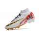 Nike Zoom Mercurial Superfly IX Elite FG MR Blanc Rouge Or