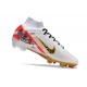 Nike Zoom Mercurial Superfly IX Elite FG MR Blanc Rouge Or