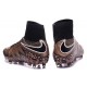 2015 Bottes Nike HyperVenom Phantom II FG Football Cannelle Noir Blanc