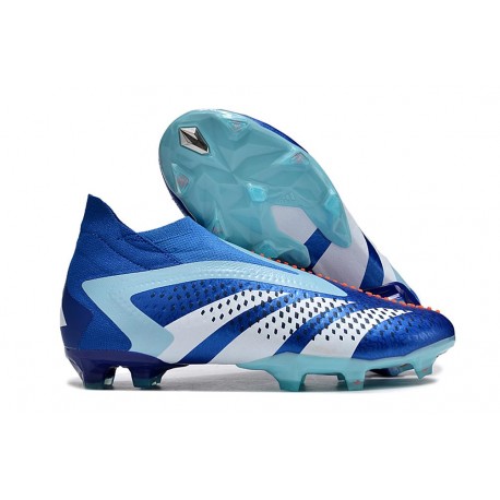 Crampons adidas Predator Accuracy + FG Royal Vif Blanc Bleu Bonheur