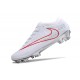 Chaussure Nike Zoom Mercurial Vapor 15 Elite FG Blanc Rouge