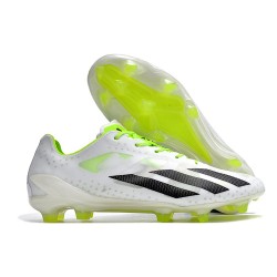 adidas X Crazyfast+ FG Crampons Blanc Noir Citron Lucide