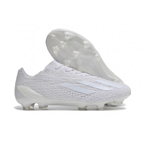 adidas X Crazyfast Strung+ FG Crampons Blanc