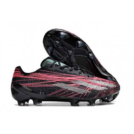 adidas X Crazyfast Strung+ FG Crampons Noir Rose