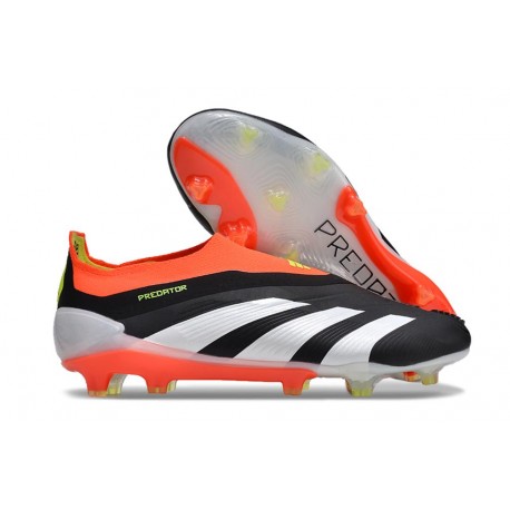 adidas Predator Elite Laceless FG Noir Banc Rouge Solaire