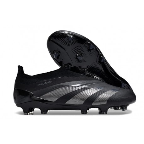 adidas Predator Elite Laceless FG Nightstrike Pack Noir Carbone