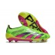 adidas Predator Elite Laceless FG Vert Solaire Equipe Jaune Choc Equipe Citron Lucide