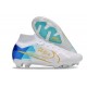 Nike Zoom Mercurial Superfly IX Elite FG Blanc Bleu Or