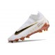 Chaussure de foot Nike Phantom GX Elite DF FG Blanc Or