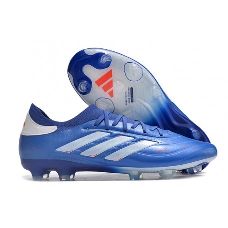 adidas Copa Pure 2 Elite + FG Bleu Lucide Blanc Rouge Solaire