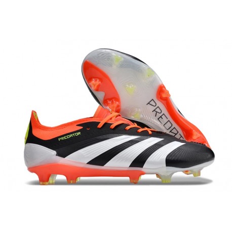 Chaussure adidas Predator Elite FG Noir Banc Rouge Solaire