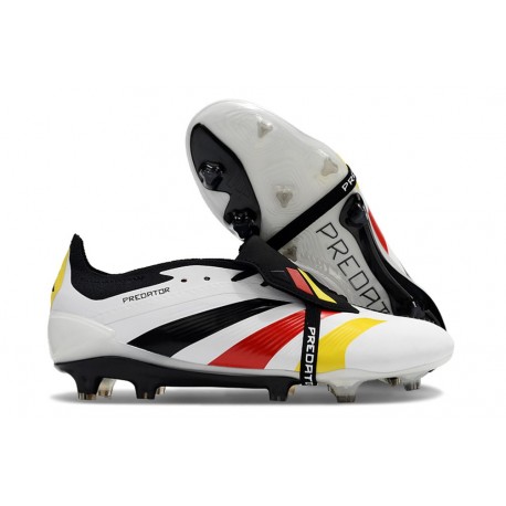 adidas Predator Tongue Elite FG Blanc Noir Rouge Jaune
