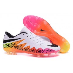 Nouvelle Chaussures de Football Nike Hypervenom Phantom FG Blanc Orange Rose Noir