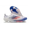 adidas F50+ Sans Lacets FG Advancement - Blanc Rouge Bleu adidas F50+ Sans Lacets FG Advancement - Blanc Rouge Bleu