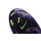 Nouveau Chaussures de Football Nike Mercurial Superfly 4 FG Cuir Vert Violet