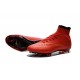 Nouveau Chaussures de Football Nike Mercurial Superfly 4 FG Rouge Noir Or